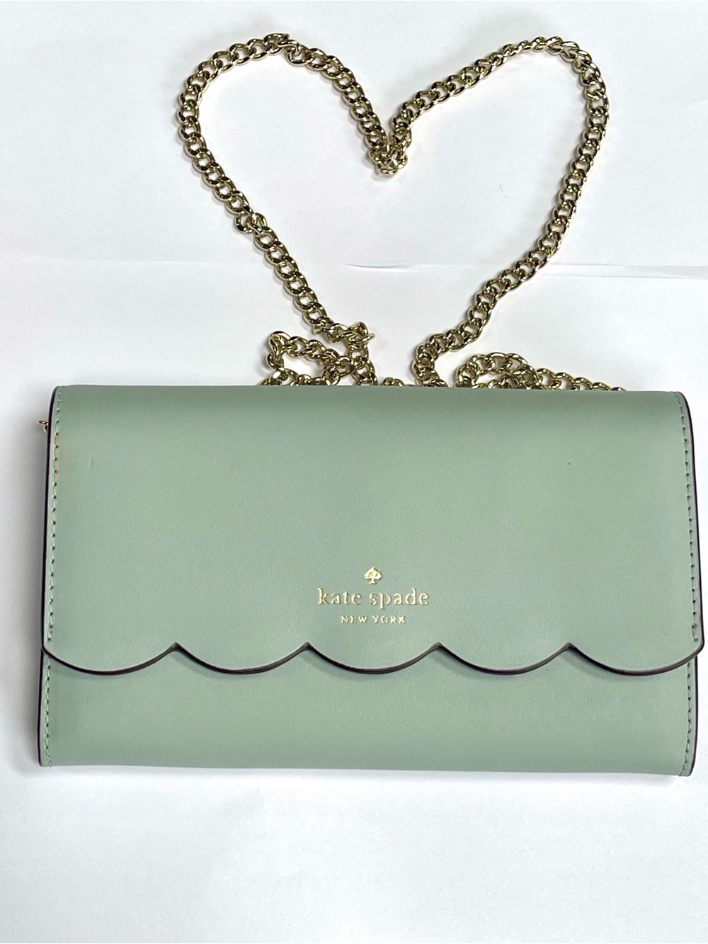 Kate Spade New York Gemma scalloped flap Wallet crossbody